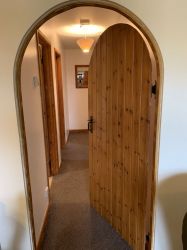 Rustic entrance to the bedroom area