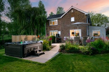 Old Barn House Dusk Shot