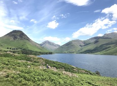 A spot of sunbathing at Wastwater