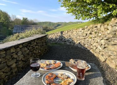 The private terrace, with a lovely view