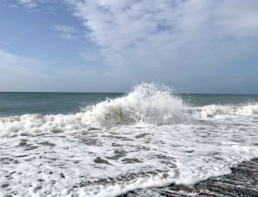 Making a splash at Silecroft, near Millom