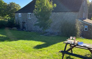 Outside Bridge Farmhouse Enclosed garden