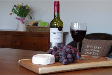 Unwind with a glass of wine.