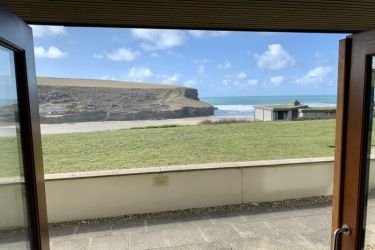 Sea view from the living room doors
