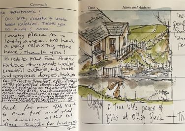 A very happy visitor to Otley Beck