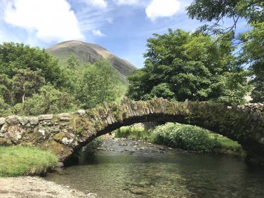 Packhorse bridge at Wasdale Head, Western Lakes