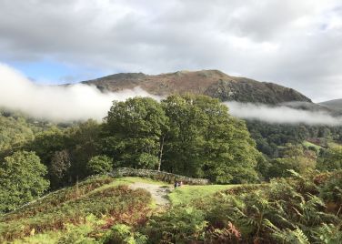 Wisp of cloud at Loughrigg Fell, Grasmere