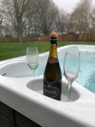 Relax and enjoy the view from your private hot tub.