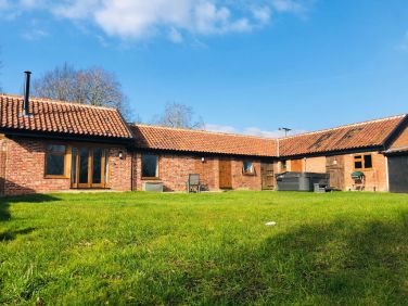 View of cottage one the hot tub had been installed.
