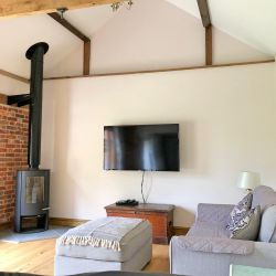 The lounge. Log burner available from Sept -June (can use if requested in other months.)