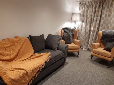 Snug with additional seating and smart TV