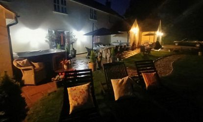 Outside lighting and no curfew for a party celebration.  Seating for all guests.