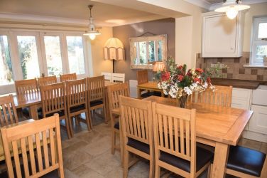 Showing seating for dinning for guests upto 20