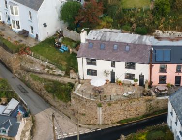 Aerial view of Cambrian House. Ocean View is the Ground Floor apartment