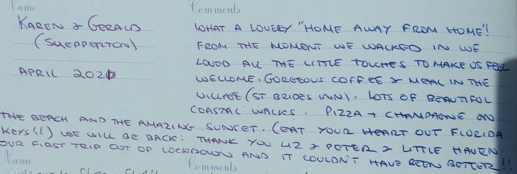 What the customer has written.