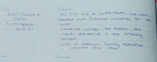 What the customer has written.