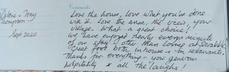 What the customer has written.