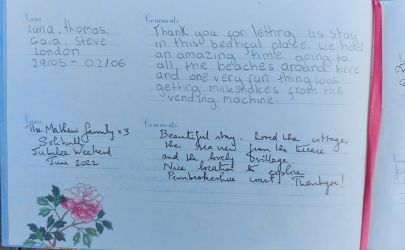 Few comments from the customer Guest Book