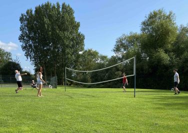 Badminton / volleyball net on site