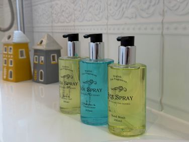 Bath lotions provided