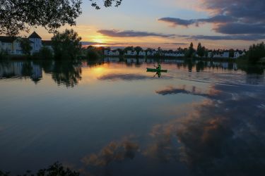 Windrush Lake is perfect for kayaking.