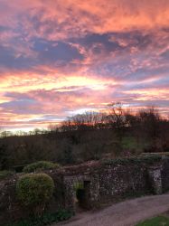 Sunrise over the property