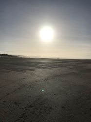 Late afternoon on a winters days at westward Ho!