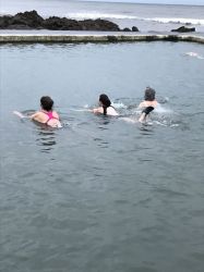 Swim in the open water sea pool at Westward Ho! If you dare! This picture was taken in winter!!
