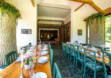 Dining room through to party room Monnow Valley Studios