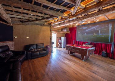 Cinema and games room while away a relaxing day Monnow Valley Studios