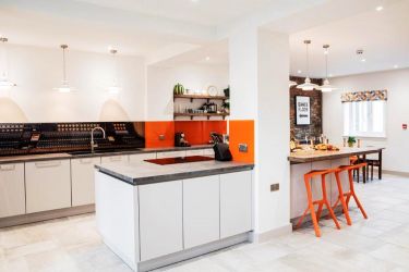 Kitchen features a mixing desk splash back Monnow Valley Studios Monmouthshire