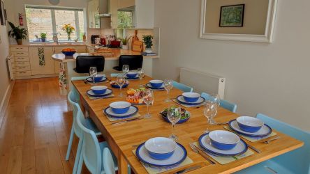 Dining area - with seating for 9  Two high chairs also available