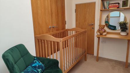 Cots, stair gates, high chairs, baby bath, children's cutlery and tableware are all provided.