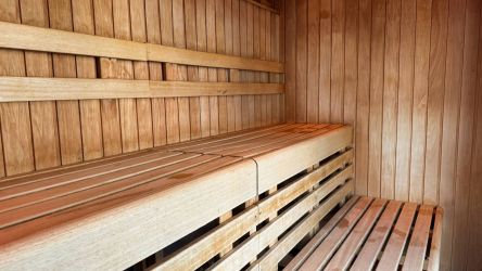 You have use of the sauna, steam room, gym and swimming pools at the spa.