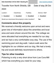 5* reviews for Low Costa Mill