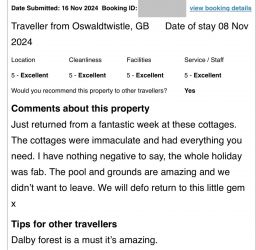 5* reviews for Low Costa Mill