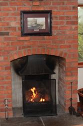 Cosy log fire