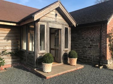 The Cider Mill is on one level and has parking close to the front door.   There is a small step up.