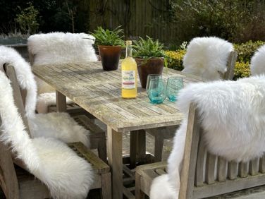 Garden table and chairs for lovely lunches and suppers