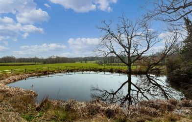 The lake and Beechcroft Farm