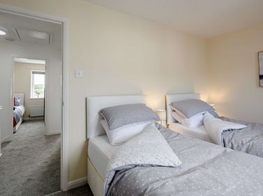 Twin room is at the front of the house, single and double overlooking the river