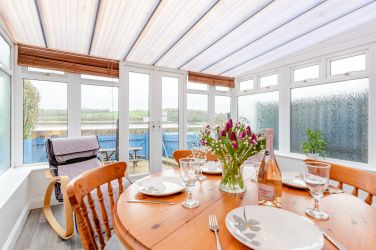 Easy dining in the conservatory