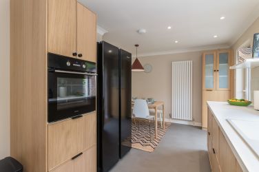 The large American fridge / freezer has plenty of room for your holiday treats