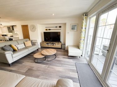 Large, bright living room