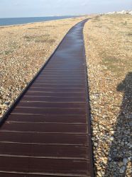 Boardwalk on beach