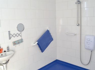 Wet room shower in Bathroom