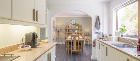 Kitchen has a dishwaher, oven, combi microwave oven, Nija Airfryer, Nespresso & washing machine