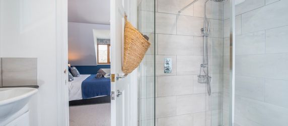 Superking enuite bathroom with walk in shower