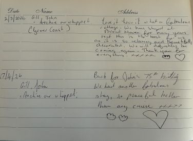 Little Rogeston Guestbook Spring 2026