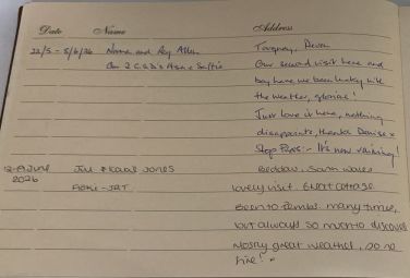 Little Rogeston Cottage Guestbook June 2026